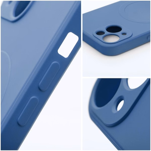 Suojakuori Samsung A37:lle Silicone Mag Cover MagSafe-yhteensopiva sininen