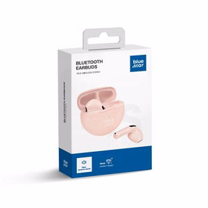 Bluetooth-handsfree Blue Star (TX3) TWS vaaleanpunainen