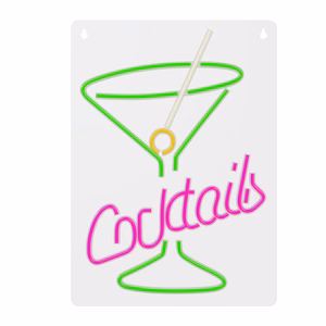 Neon PLEXI LED COCKTAILS vaaleanpunainen vihreä FPNE02X Forever Light