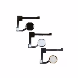 Button Compatible With Apple iPad Air 2 (Mini 4) / HOME / with flex / SILVER