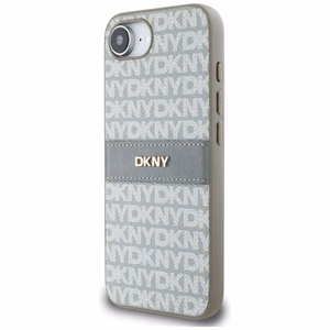DKNY Repeat Texture Pattern Tonal Stripe Suojakuori iPhone 16e:lle - beige