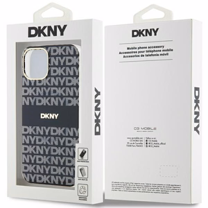 DKNY IML Mono ja Raita MagSafe Suojakuori iPhone 15/14/13:lle - musta
