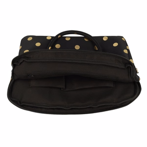 Wonder Briefcase Laptop 15-16 inches gold polka-dot