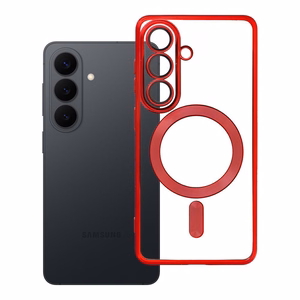Suojakuori Samsung S26:lle Electro Mag Cover yhteensopiva MagSafen kanssa punainen