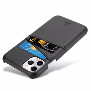 Crong Neat Cover suojakuori laitteelle iPhone 11 Pro, korttitaskuilla, musta