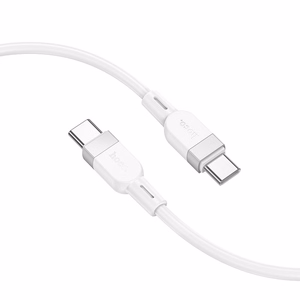 Hoco X109 silikoninen kaapeli USB C - USB C 3A 60W 1 m valkoinen