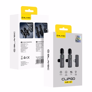 Blavec MK-01 ClipGo -nappimikrofonit, 2 kpl, USB-C (LMMK01-B) (väri: musta)