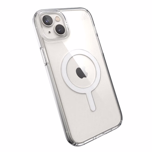 Speck Presidio Perfect-Clear + MagSafe suojakuori iPhone 15 Plus / 14 Plus -laitteelle, läpinäkyvä