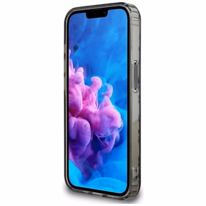 Karl Lagerfeld IML Repeat Logo Alkuperäinen Pussi iPhone 17e/16e:lle - Hopeinen