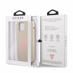 Guess GUHCP12MLSVSGP iPhone 12/12 Pro 6.1" gray pink/grey pink hardcase Silicone Vintage
