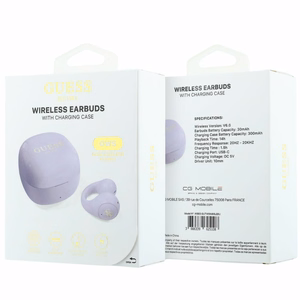 Wireless earphones OWS Guess Mini Classic purple