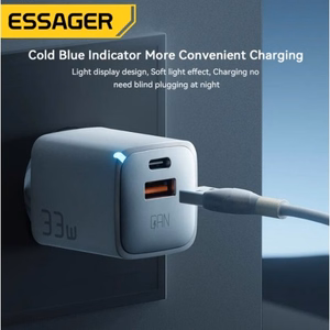Charger Essager "GaN Polestar" White 33W (PD / QC3.0)