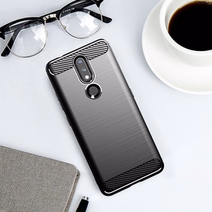 Carbon Case Joustava kansi TPU Asia Nokia 2.4 musta