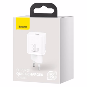 Laturi Baseus Super Si 30W USB-C valkoinen CCSUP-J02