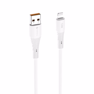 Kaapeli USB A - Lightning Forcell F-Energy 2,4A 12W Silikoninen 1 m C343 valkoinen
