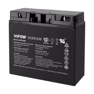VIPOW MC-tyypin moottoripyöräakku, 12 V, 25 Ah