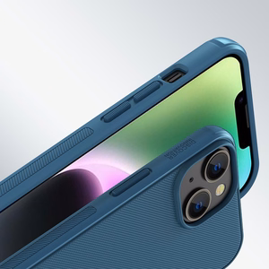 Nillkin Super Frosted Shield Pro Magnetic Case for iPhone 14 Plus with MagSafe magnetic blue