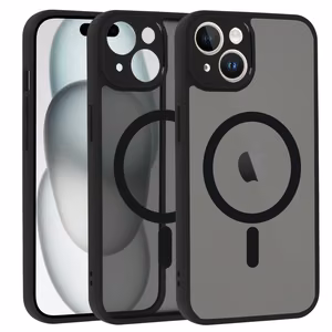 Täysin matta Mag -puhelinkuori iPhone 14 musta