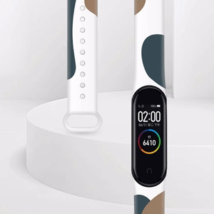 Hihna Moro bändi Xiaomi Mi Band 3 / 4 silikonihihna katsella rannekoru rannekoru kuvio 12