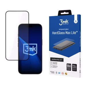 3mk HardGlass Max Lite Black -karkaistu suojalasi iPhone 17 Pro -puhelimelle
