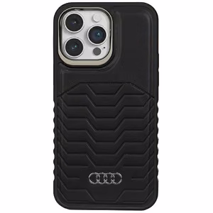 Audi Tekonahkainen Suojakuori MagSafella iPhone 14 Pro Maxille - musta