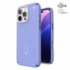 Speck Presidio2 Pro -suojakuori MagSafe- ja ClickLock-tuella iPhone 16 Pro Maxille, Future Lavender/Cassis Purple