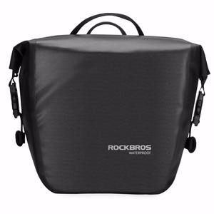 Rockbros AS-003-1BK 10-14l vedenpitävä olkahihnallinen pyörälaukku etu- tai takakiinnitykseen, musta