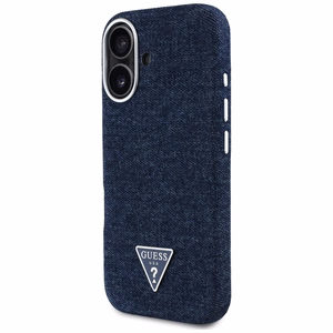 Guess Denim Triangle Logo MagSafe Suojakuori iPhone 16:lle - sininen