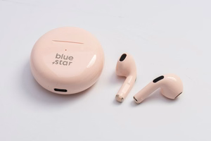Bluetooth-handsfree Blue Star (TX3) TWS vaaleanpunainen