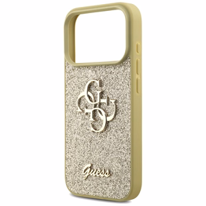 Guess Fixed Glitter Big 4G Suojakuori iPhone 17 Prolle - kultainen