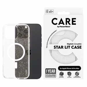CARE by PanzerGlass Flagship Star Lit suojakuori iPhone 16 Pro Max 6.9' valkoinen/valkoinen MagSafe 1344