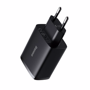 Baseus Compact seinälaturi - 3xUSB - 17W (CCXJ020101) musta