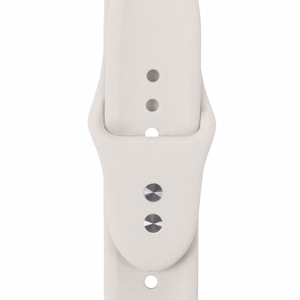 Crong Liquid -nestemäisestä silikonista valmistettu ranneke Apple Watch 38/40/41/42 mm:lle, kivenbeige