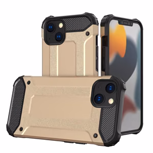 Hybrid Armor Case Kova kestävä suojus iPhone 13 kultainen