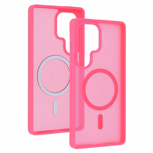 Tel Protect Aura Matte Magsafe suojakuori Samsung Galaxy S25 Ultra, kirkkaanpinkki
