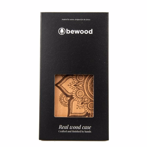 Bewood Mandala Apple Tree Puinen Suojakuori iPhone 14 Plus:lle - Vaalea Ruskea
