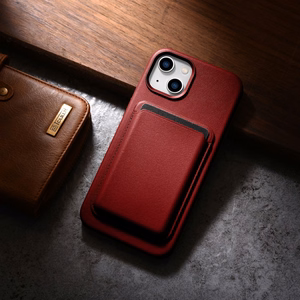 iCarer Case Leather case cover made of natural leather for iPhone 14 Plus red (compatible with MagSafe)