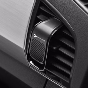 Auton puhelimen pidike Forcell F-Grip Carbon B060 ilmanvaihtoaukkoon musta