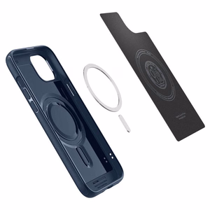 Spigen Mag Armor Suojakuori MagSafella iPhone 15 Plus:lle - Sininen