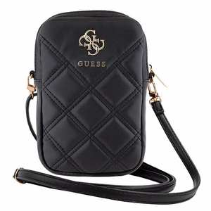 Guess GUWBZPSQSSGK käsilaukku musta Zip Quilted 4G