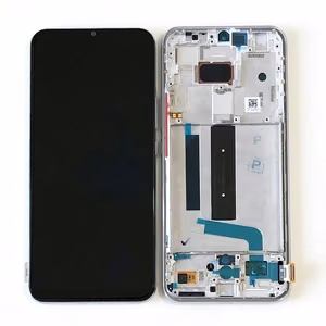 LCD screen Xiaomi Mi 10 Lite 5G with touch screen with frame Grey/Tarnish original (service pack)