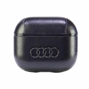 Audi Leather Big Logo Suojakuori AirPods 3:lle - musta