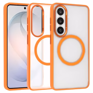Liavec Soft Suojakuori metallikehyksellä Samsung Galaxy S26 Plus oranssi
