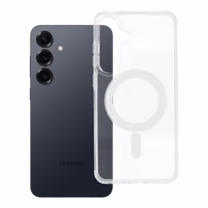 Suojakuori Samsung S25 PLUS:lle Clear Mag Cover (STR) yhteensopiva MagSafen kanssa läpinäkyvä