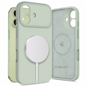 Tech-Protect Silikoninen MagSafe Suojakuori iPhone 17:lle - Vihreä