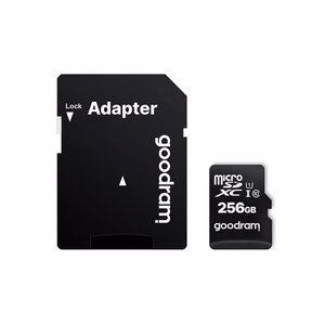 GoodRam muistikortti 256GB microSDXC luokka 10 UHS-I 100 / 10 MB/s + sovitin