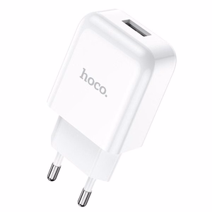 Puhelinlaturi Hoco USB A 2A 10W + kaapeli USB A - USB C N2 valkoinen