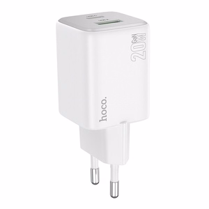 Puhelinlaturi Hoco USB A + USB C QC3.0 PD 3A 20W N41 valkoinen