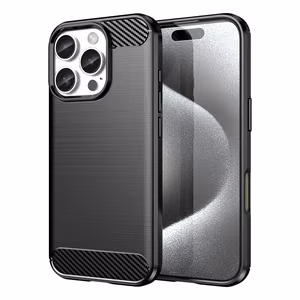 Carbon Case Silikoninen Suojakuori iPhone 16 Pro Max:lle - Musta