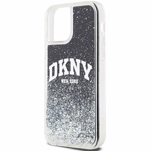 DKNY Liquid Glitter Big Logo Suojakuori iPhone 12 Pro/12:lle - musta